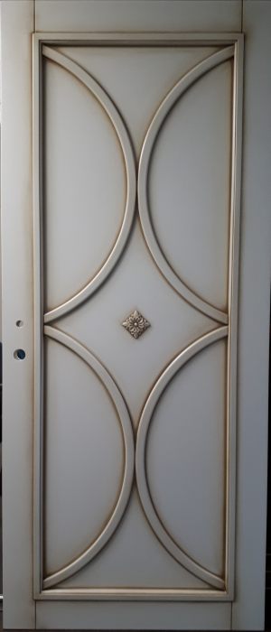 Межкомнатная дверь в профиле массив (эмаль с патиной) Сочи